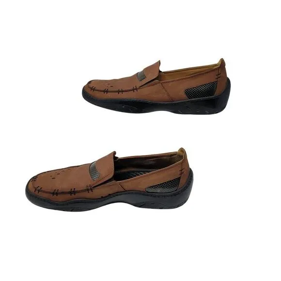 Michael Toschi Mens Mach 8284 Leather Driving Loafers Brown Sz 9 CarbonLite