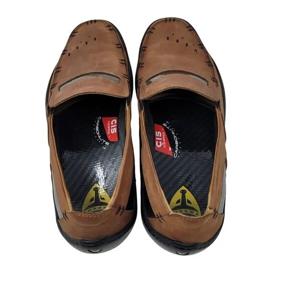 Michael Toschi Mens Mach 8284 Leather Driving Loafers Brown Sz 9 CarbonLite