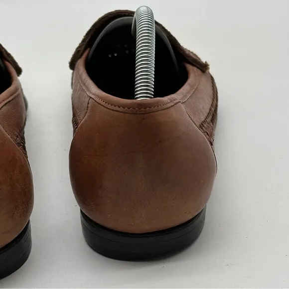 Michel Lazardi, Size 9.5 Brown Tahití Loafers, Driving Shoes. Tan.