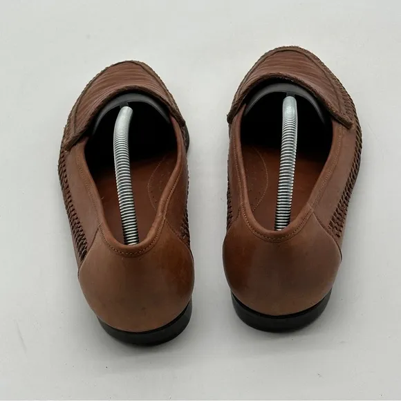 Michel Lazardi, Size 9.5 Brown Tahití Loafers, Driving Shoes. Tan.