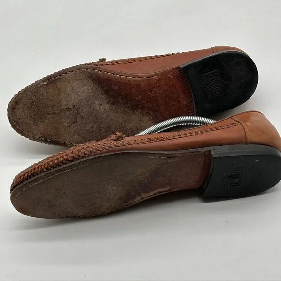 Michel Lazardi, Size 9.5 Brown Tahití Loafers, Driving Shoes. Tan.