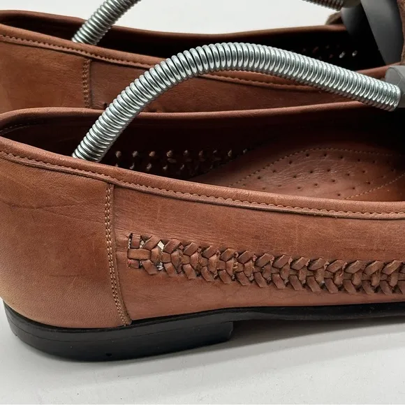 Michel Lazardi, Size 9.5 Brown Tahití Loafers, Driving Shoes. Tan.