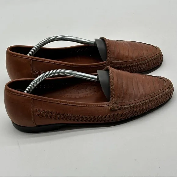 Michel Lazardi, Size 9.5 Brown Tahití Loafers, Driving Shoes. Tan.