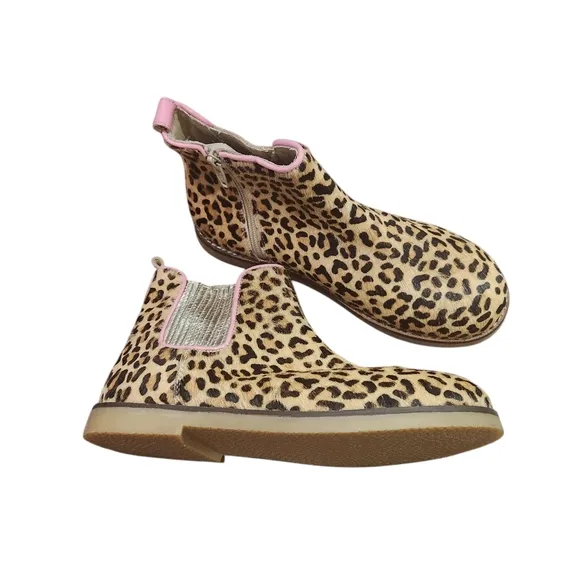 Mini Boden leopard Chelsea boots size 36 us 4