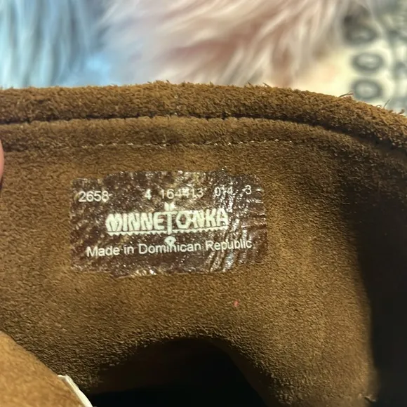 Minnetonka Boots Girls 4 Brown Leather Fringe