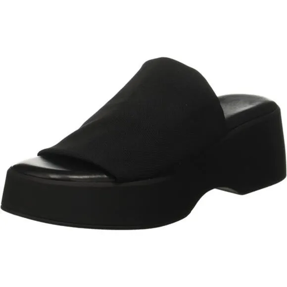 Minshluu Womens Wedge SIides Sandals Platform Open Toe Slip On Elastic Band