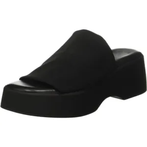 Minshluu Womens Wedge SIides Sandals Platform Open Toe Slip On Elastic Band