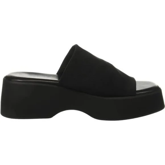 Minshluu Womens Wedge SIides Sandals Platform Open Toe Slip On Elastic Band