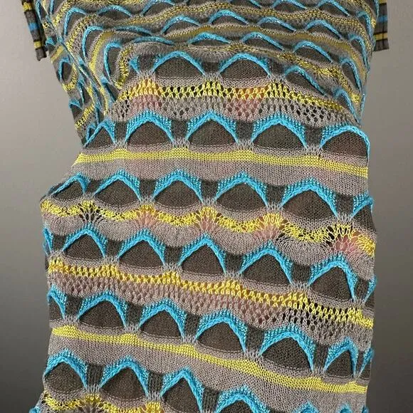 Missoni Vintage Mercerized Crochet Knit Dress Size Medium