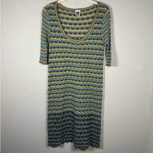 Missoni Vintage Mercerized Crochet Knit Dress Size Medium