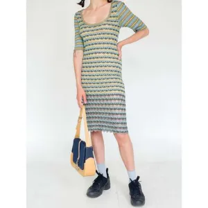 Missoni Vintage Mercerized Crochet Knit Dress Size Medium