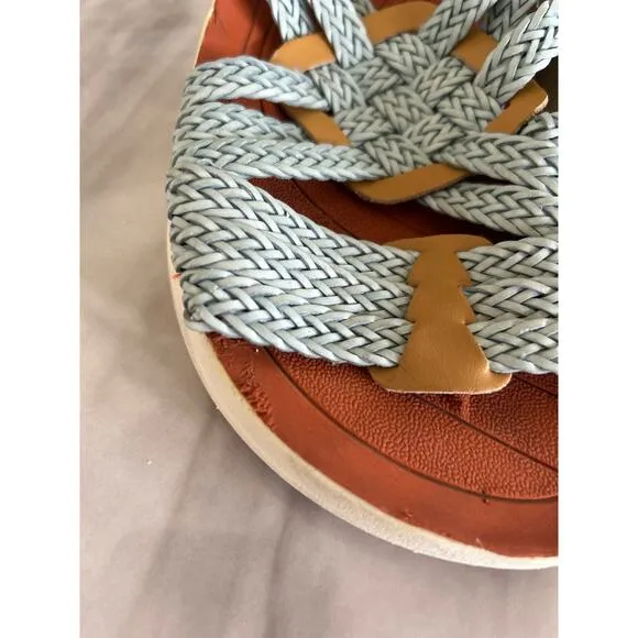 Missoni x Malibu Huarache Blue &amp; Tan Sandals