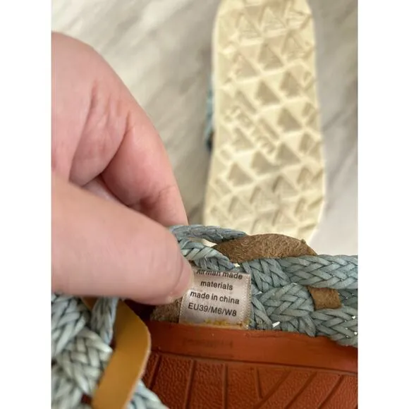 Missoni x Malibu Huarache Blue &amp; Tan Sandals