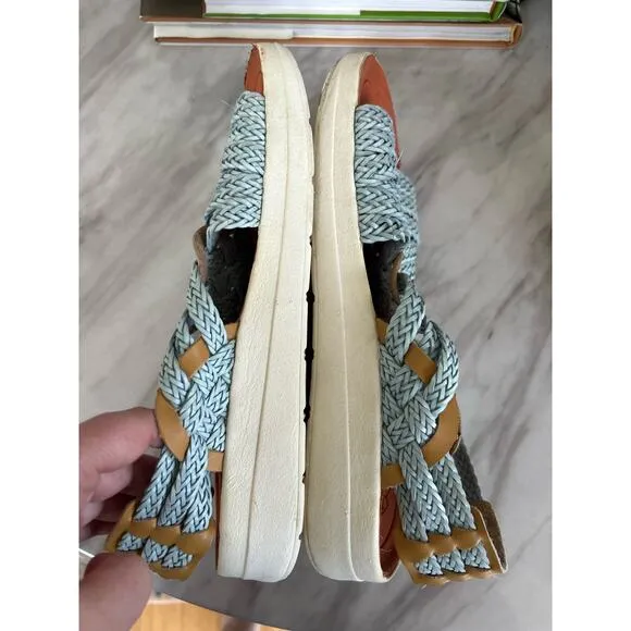 Missoni x Malibu Huarache Blue &amp; Tan Sandals
