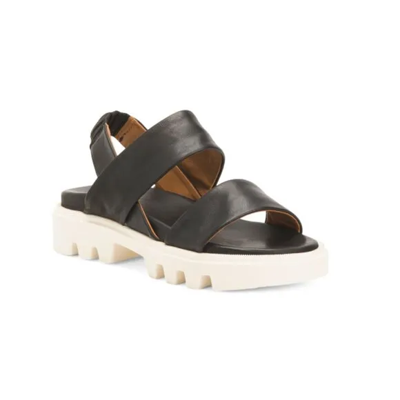 MIZ MOOZ Black Made In Portugal Leather Paislee Sandals