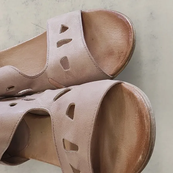 Miz Mooz - Leather Cutout Sandals - Current - Pearl