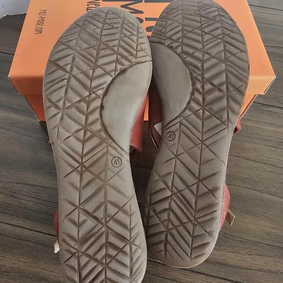 Miz Mooz Leather Sandals Found Rust Women’s 9.5W