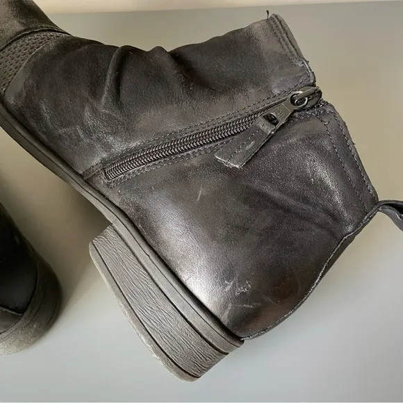Miz Mooz Leather Side Zip Ankle Boots​