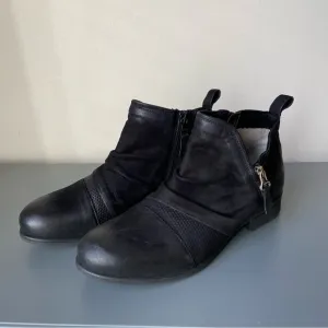 Miz Mooz Leather Side Zip Ankle Boots​