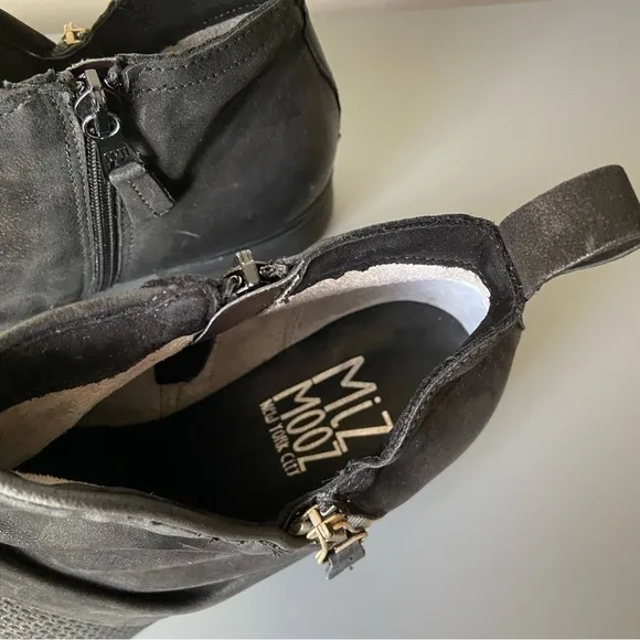 Miz Mooz Leather Side Zip Ankle Boots​