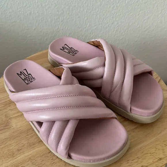 Miz Mooz Leather Slide Sandals - Marinella