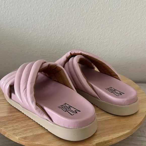 Miz Mooz Leather Slide Sandals - Marinella