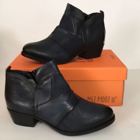 Miz Mooz Burlington Leather Ankle Boots Size: 41W