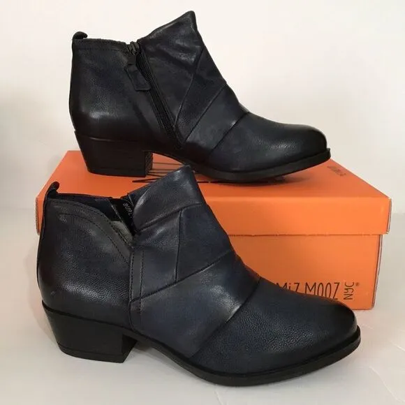 Miz Mooz Burlington Leather Ankle Boots Size: 41W