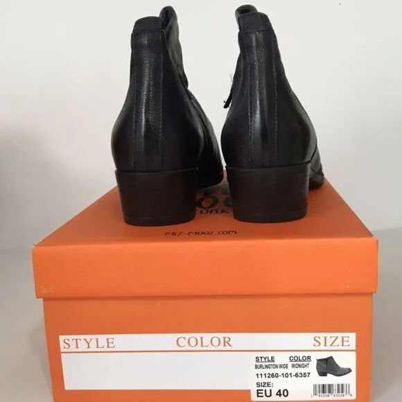 Miz Mooz Burlington Leather Ankle Boots Size: 41W