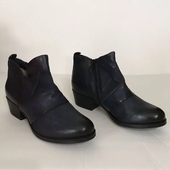 Miz Mooz Burlington Leather Ankle Boots Size: 41W