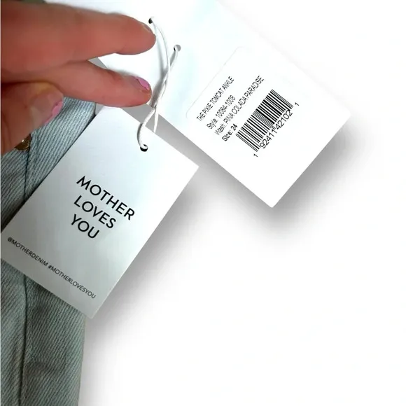 Mother the Pixie Tomcat Distressed Ankle Straight Leg Jeans Light Wash Size 24
