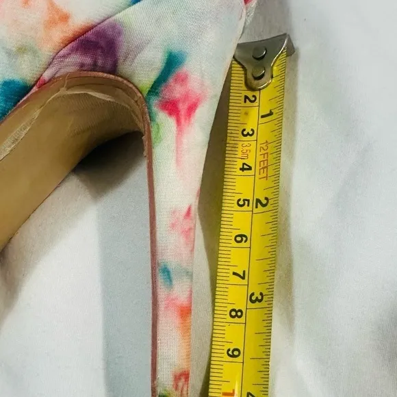 Multicolor Tie-Dye Thigh High Heel Boots Sexy Stretch Sz 37/ 6.5 Exotic Dancer