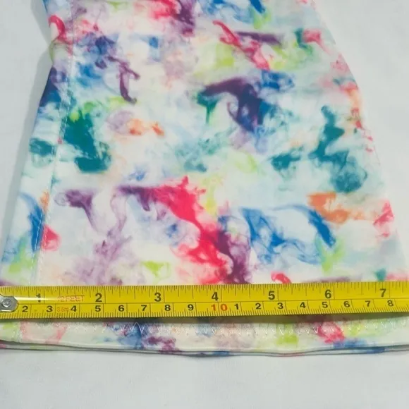 Multicolor Tie-Dye Thigh High Heel Boots Sexy Stretch Sz 37/ 6.5 Exotic Dancer