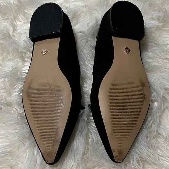 Nanette Lapore Frankie Black Suede Ballet Flat Size 6
