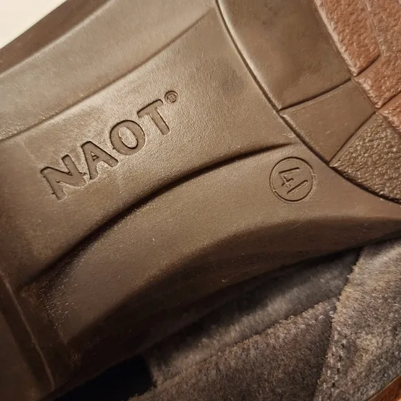 NAOT Ruzgar Gray and Black Suede Chelsea Ankle Boots Sz 41 Women 10