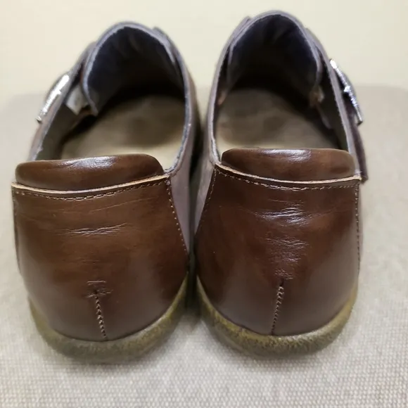 Naot Tane Leather Flats with Buckle Detail Slip on