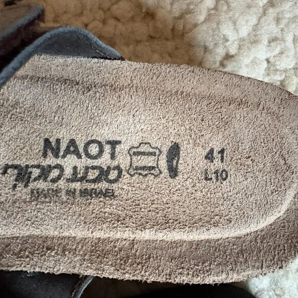 Naot women's 41 / 10 Althea sandals leather cork rubber comfy coastal grandma