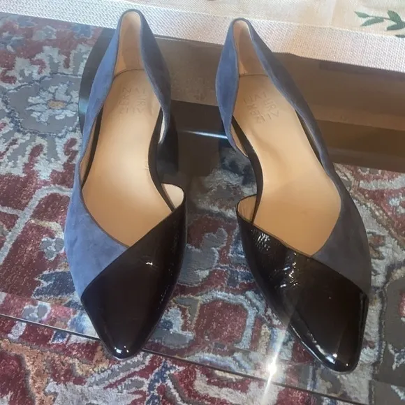Naturalizer Audra navy patent/suede flats size10