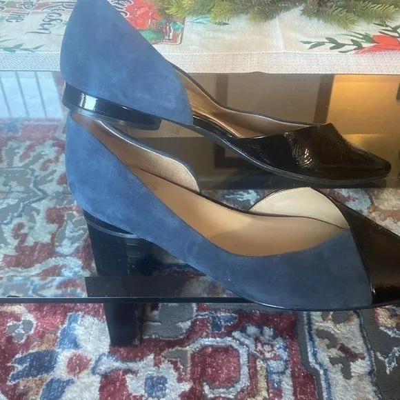 Naturalizer Audra navy patent/suede flats size10