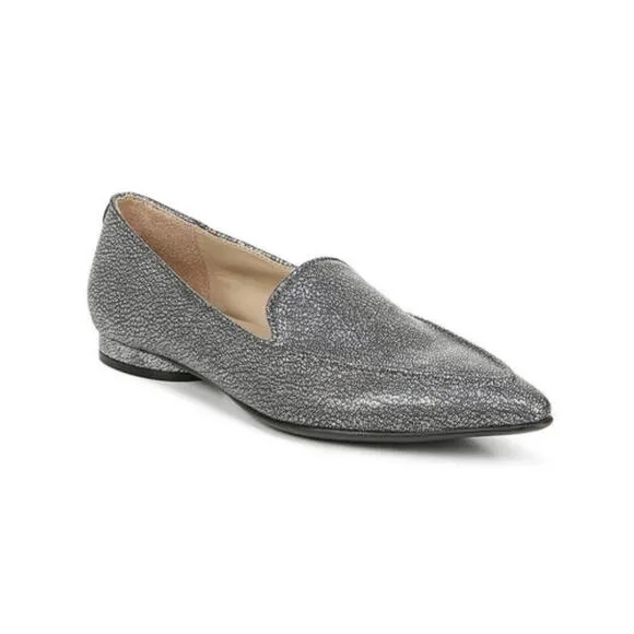 Naturalizer Haines Silver Flats Loafers Size 6.5M NWOB