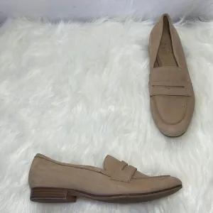 Naturalizer Juliette 2 Tan Suede Penny Loafer Flats Sz 8M