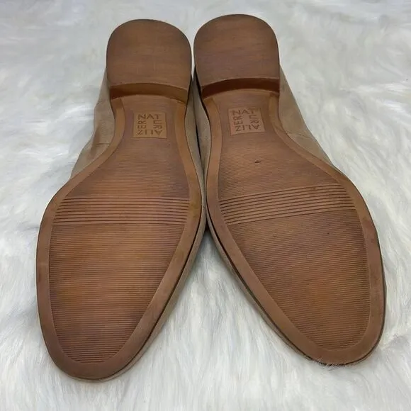 Naturalizer Juliette 2 Tan Suede Penny Loafer Flats Sz 8M