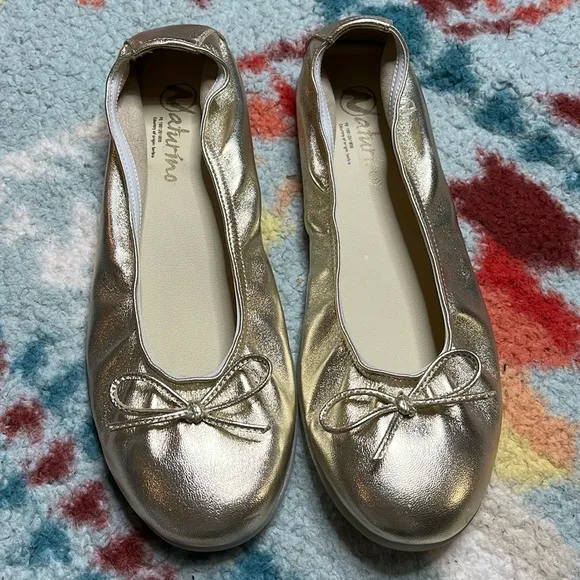 Naturino platinum ballet flats