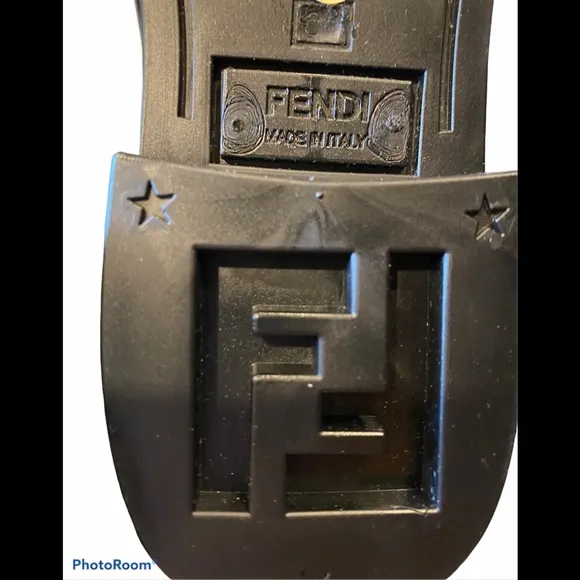 ⭐️Never Worn⭐️Fendi Monogram Blk &amp; Gold Rain Boots