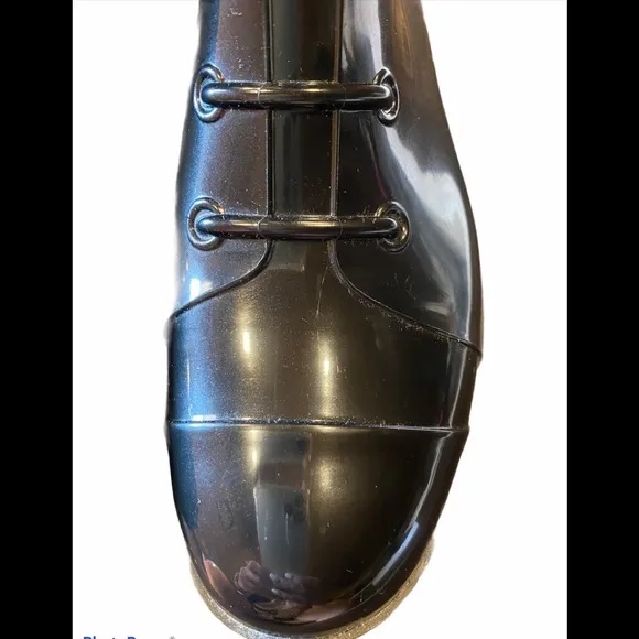 ⭐️Never Worn⭐️Fendi Monogram Blk &amp; Gold Rain Boots