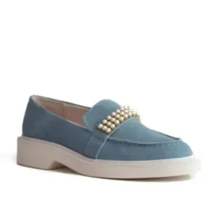 New Anthropologie Cecelia New York Womens Cream Preppy Pearl Platform Loafers 6