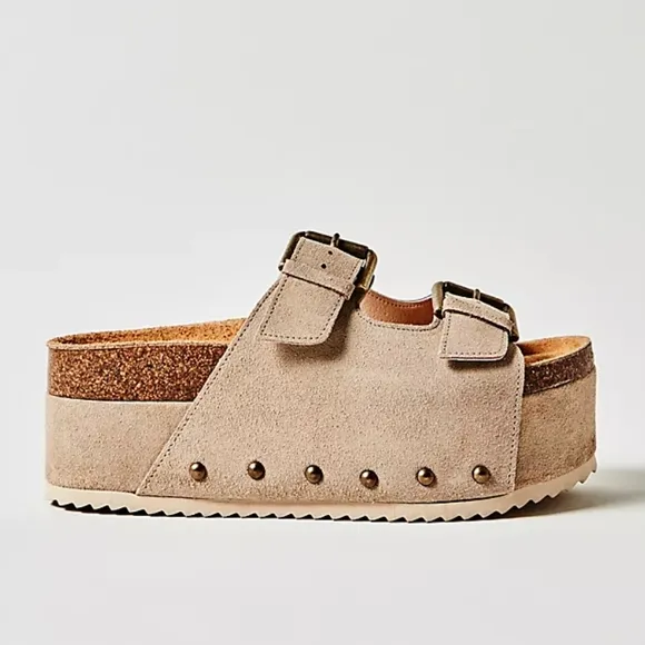 New Anthropologie Free People Intentionally Blank Flatform Sandal Size US 9