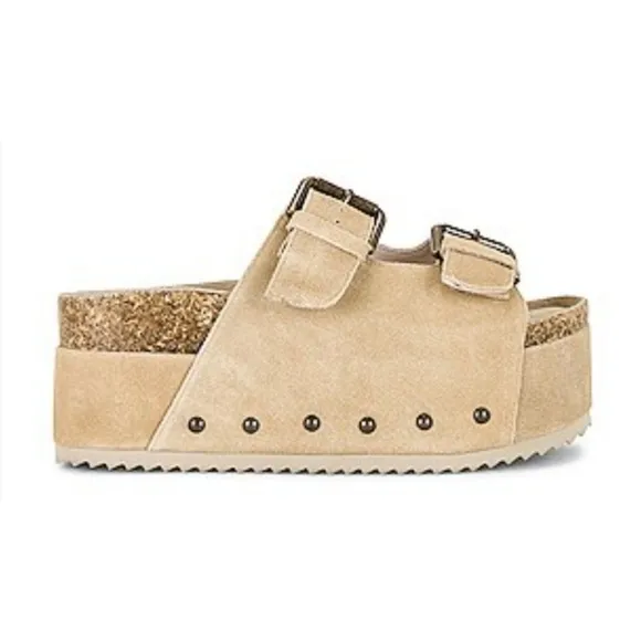 New Anthropologie Free People Intentionally Blank Flatform Sandal Size US 9