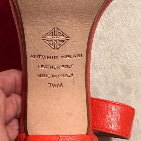 New Antonio MelaniCaci Leather Ankle Wrap Dress Sandals
