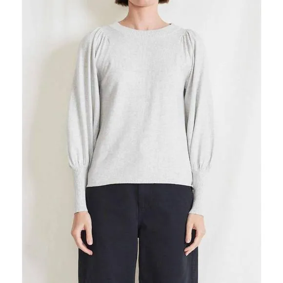 NEW APIECE APART eco dewi puff sleeve crew top in grey